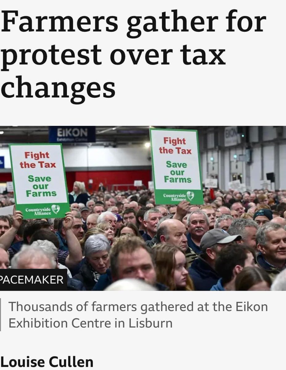 🚨Lisburn, Northern Ireland last night. Farmers coming together. We must #FightTheFarmTax ➡️ countryside-alliance.org/fight-the-tax