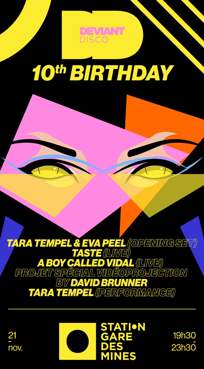Deviant Disco Paris (@disco_paris) on Twitter photo 🪩 10 ans Deviant Disco 🪩
Avec 2 lives: Taste et <a href="/aboycalledvidal/">Patrick Vidal</a> (ex Marie et les Garçons)
DJs Tara Tempel et <a href="/EvaPeelParis/">Eva Peel</a>
Pour les Cosmic Dancers et les surfeurs de No Wave
Video <a href="/brunnerdavid/">David Brunner</a>
A la Station
Jeudi 21/11/2024 19h30
ra.co/events/2004711 🪩 10 ans Deviant Disco 🪩
Avec 2 lives: Taste et <a href="/aboycalledvidal/">Patrick Vidal</a> (ex Marie et les Garçons)
DJs Tara Tempel et <a href="/EvaPeelParis/">Eva Peel</a>
Pour les Cosmic Dancers et les surfeurs de No Wave
Video <a href="/brunnerdavid/">David Brunner</a>
A la Station
Jeudi 21/11/2024 19h30
ra.co/events/2004711