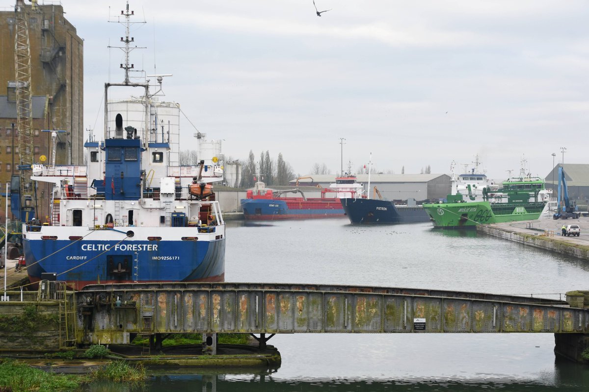 sharpnessmike's tweet image. 16th November, PATRON arriving with CELTIC FORESTER, EEMS EXE and MISJE VITA in port