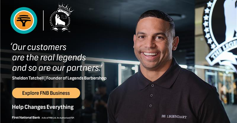 FNBSA's tweet photo. Legends Barbershop's total focus on its customers has made It a firm favourite across Mzansi. We're proud to support a business that makes its customers feel like legends.
 
Join over 1 million unstoppable businesses we help.