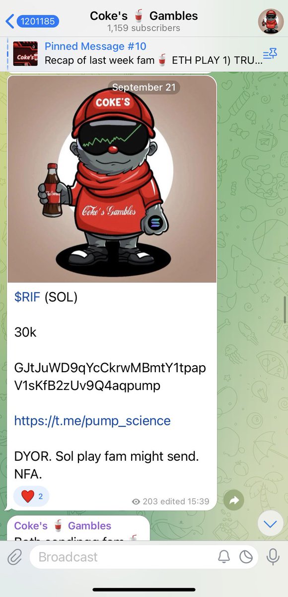 Cokes_Official's tweet photo. I called $URO and $RIFF together fam🥤it’s 14333x for us fam🥤@pumpdotscience 🥤

https://t.co/5VwSm5sqZF https://t.co/BKKVCveUYc