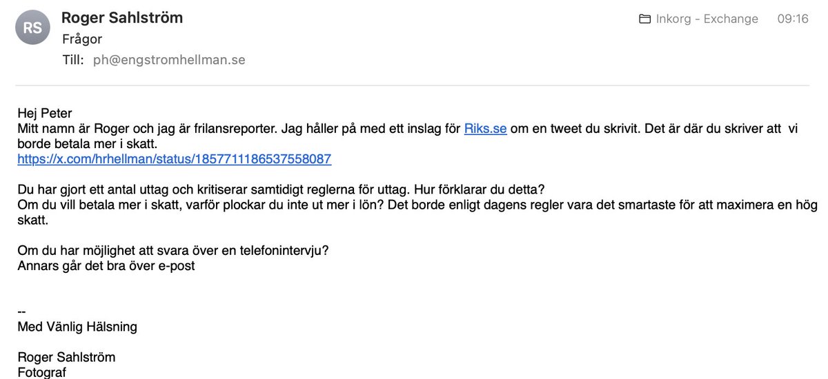 hrhellman's tweet photo. Jag har fått följande fråga från SD-kopplade Riks apropå de inlägg jag gjort om att jag tycker att man borde ha ett högre skatteuttag och ta bort de s k 3:12-reglerna för advokater. Eftersom jag fått liknande frågor från andra håll tänker jag att jag skriver en kommentar här. 🧵 https://t.co/fUVPgvWI8R