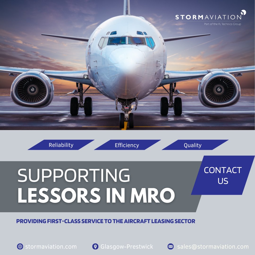 Are you an aircraft lessor looking for dependable MRO solutions? 

Our experienced team ensures that your fleet remains airworthy, compliant, and ready for action—minimising downtime and maximising asset value.

bit.ly/3MRNYXq

#AircraftMaintenance #Lessors #MRO