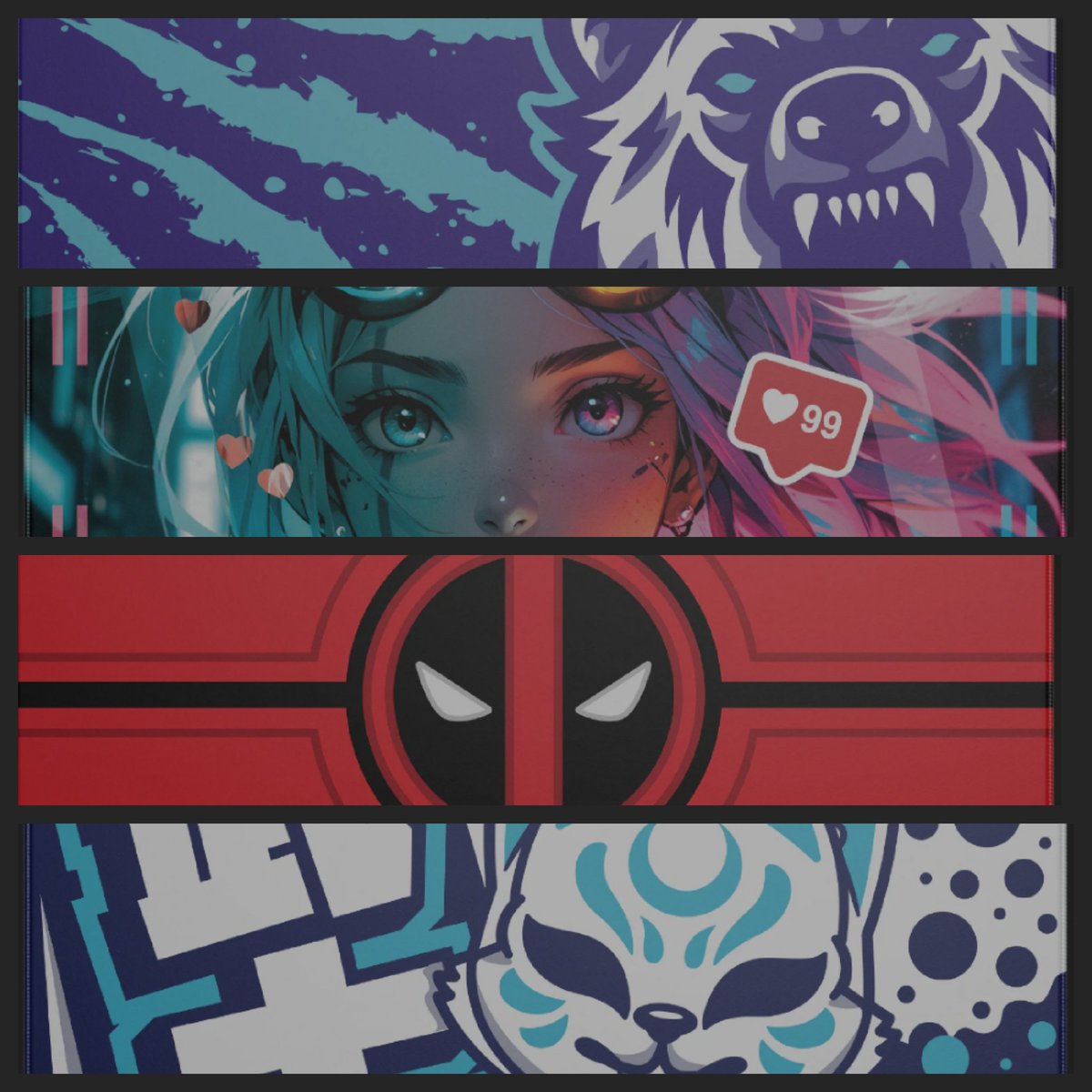 Rachel_aka_Rae's tweet image. Just some of the Beautiful Designs from @technicalystabl and their designers! #technicallystable #mousemat #iwantthemall 💜

1. Grizzly Bear
2. Cyber Girl
3. Red Mask
4. Kitsune

Code : RAERAE for 10% off!