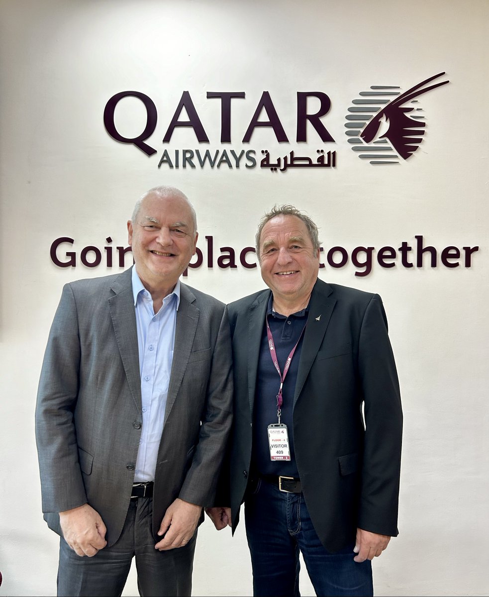 #CCOmeeting today with Thierry Antinori from <a href="/qatarairways/">Qatar Airways</a> here in Doha. Thierry provided the latest updates on the airlines current status, especially from the commercial point of view. More details soon throughout my global media network.