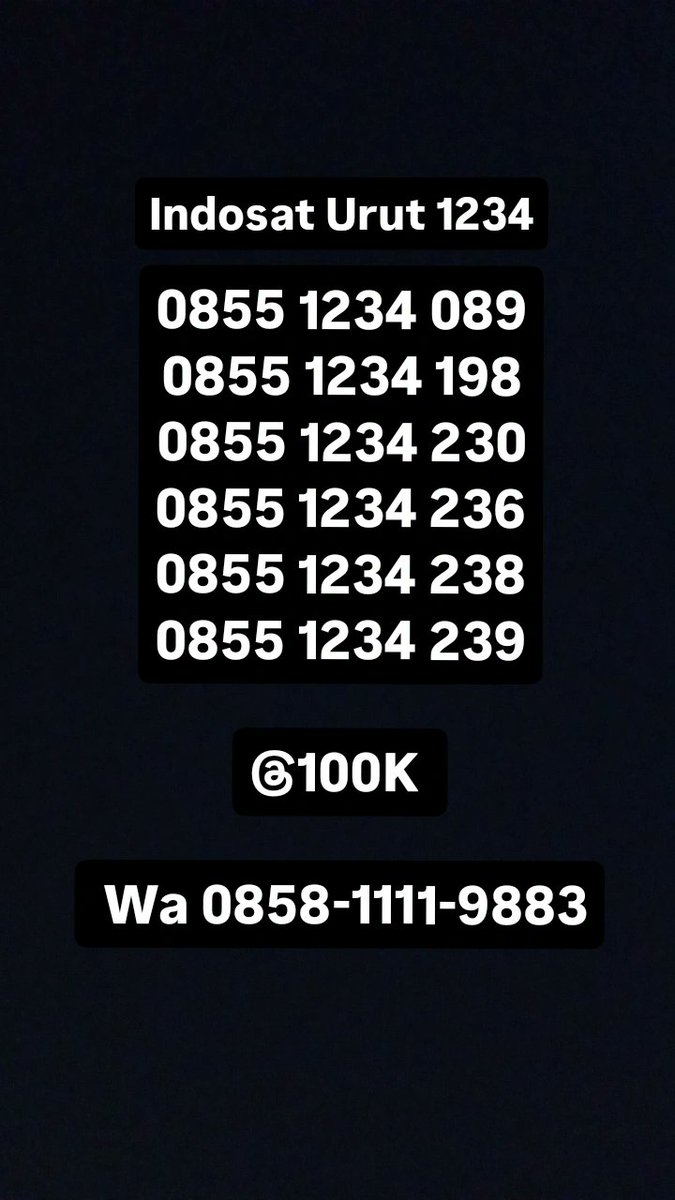 anwardna's tweet image. #zonauang
#nomorcantik 
#simpati
#indosat
#im3 

minat langsung wa

0858-1111-9883