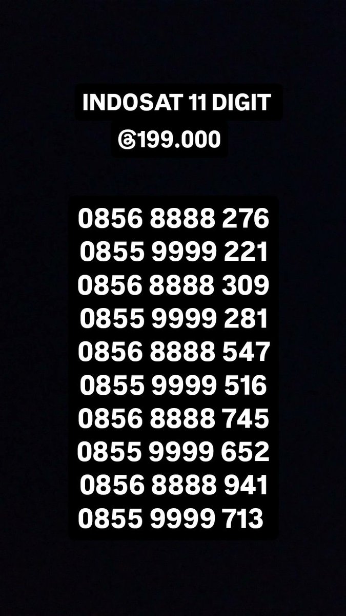 anwardna's tweet image. #zonauang
#nomorcantik 
#simpati
#indosat
#im3 

minat langsung wa

0858-1111-9883