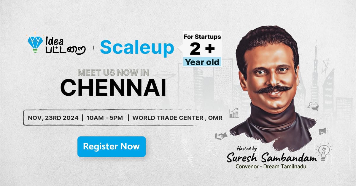 sureshsambandam's tweet photo. Another @ideapattarai workshop from #Mudhalvc this week.... We have only 3 seats left. Please register here : https://t.co/enST6Bk3oK https://t.co/YFxOulDibT