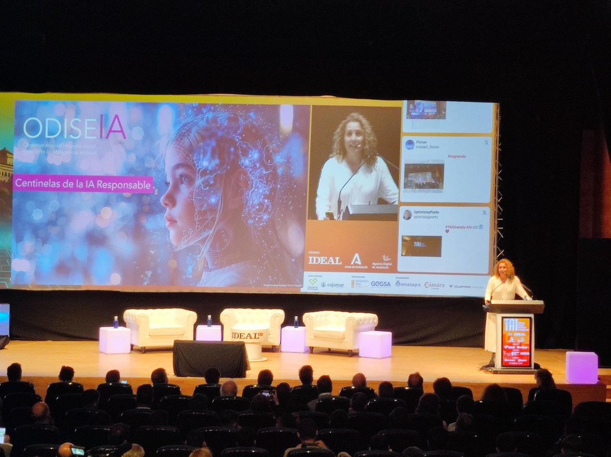 #TAIGranada #Odiseia Con Rosa Romero Soler. Todos deberíamos ser centinelas de la #IA y hacer un uso responsable de ella. También es importante ser activos y aportar soluciones a los problemas que pueda provocar el uso de la IA.