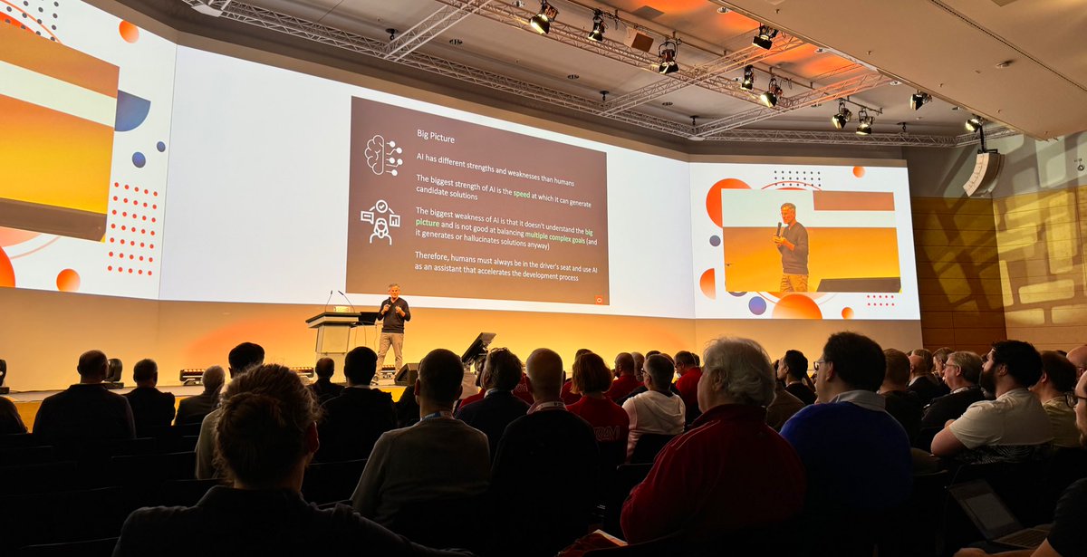 Gerald Venzl 🚀 (@geraldvenzl) on Twitter photo #Oracle’s <a href="/jrloaizam/">Juan Loaiza</a> very first time at #DOAG talking about #GenDev and how <a href="/OracleDatabase/">Oracle Database</a> changes the game. #Oracle’s <a href="/jrloaizam/">Juan Loaiza</a> very first time at #DOAG talking about #GenDev and how <a href="/OracleDatabase/">Oracle Database</a> changes the game.