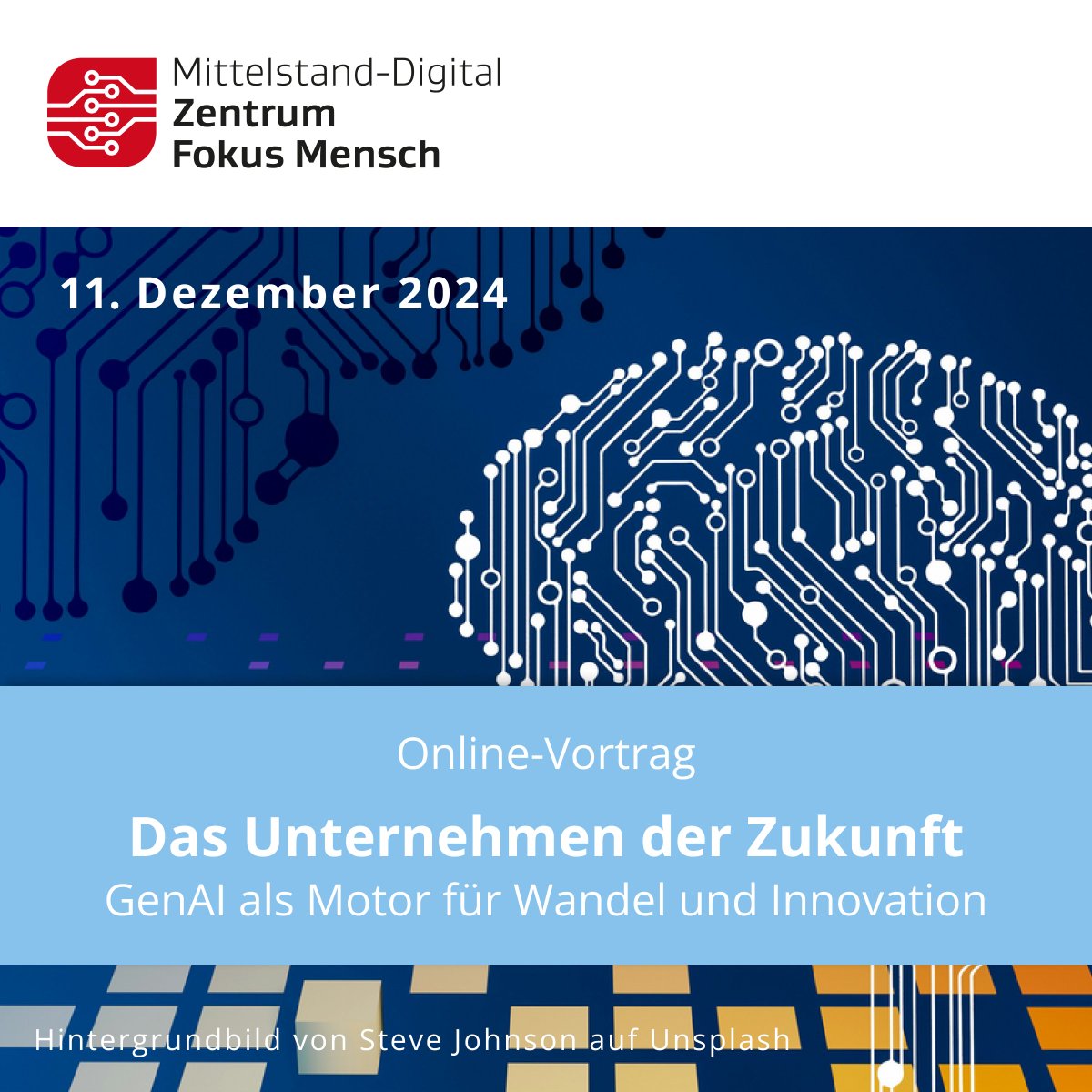 🚀 KI-Stammtisch: GenAI &amp; Unternehmen der Zukunft 
Wie verändert GenAI die Unternehmenswelt? Am 11.12. gibt Berkan Güner exklusive Einblicke in #Innovation, Prozessrevolution &amp; Lösungen für Herausforderungen zu #KI
📅 11.12.2024 | 🕓 16:00-17:00 | 💻Online
pretix.eu/ZentrumFokusMe…