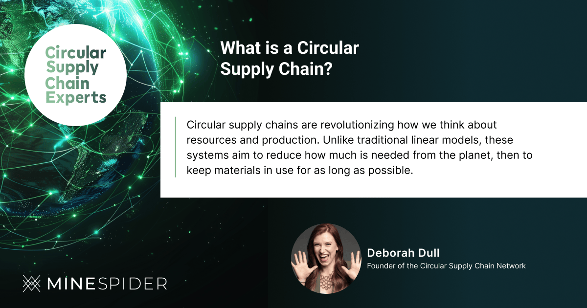 Deborah Dull, Founder of the Circular Supply Chain Network believes that #circular #supplychains revolutionize the way we think about resources and production.
Read our new #CircularSupplyChainExperts article  —  bit.ly/3YGzGhA and comment down below!