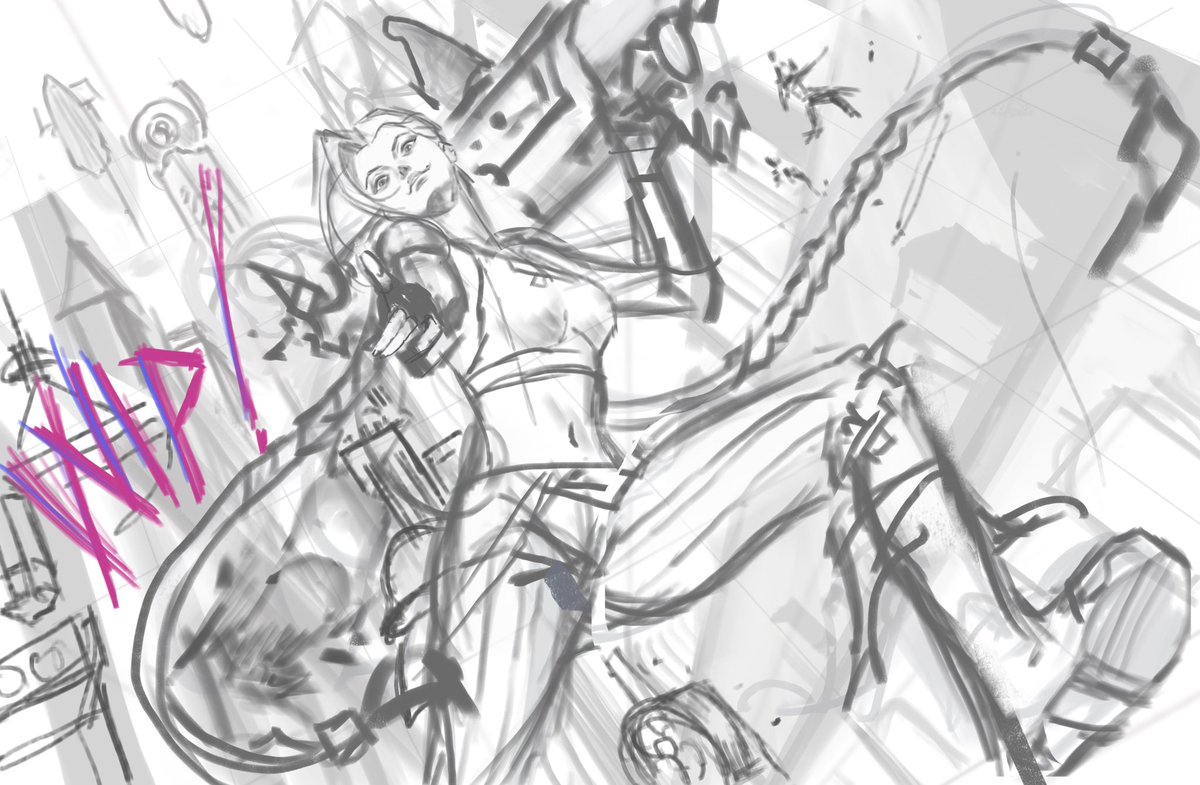 practice, sketching and fanart , trying to make Piltover city more detailed. and make a hard render of the fishbones weapon. 
#jinx #piltover #Arcane #ArcaneSeason2  #fishbones