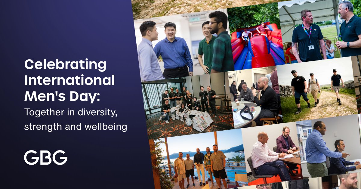 Today is International Men’s Day, and at GBG we recognise the positive role men play in our workplace, communities, and families. Let’s celebrate men who uplift others, promote mental well-being, and champion equality ✨ #InternationalMensDay #DiversityAndInclusion #LifeAtGBG