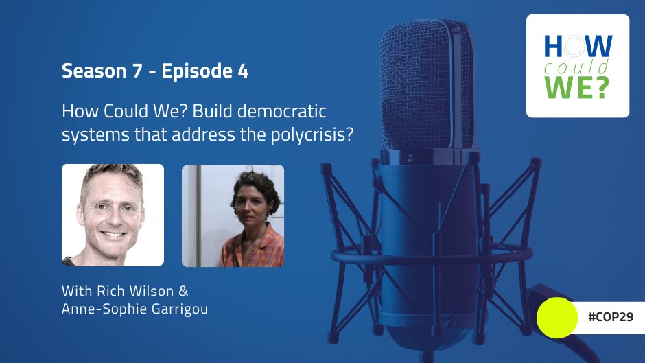 EIT Climate-KIC (@climatekic) on Twitter photo 🎙️How Could We? strengthen our democracies?
At #COP29, we caught up with <a href="/richwi1son/">Rich Wilson</a>, CEO of <a href="/iswe_org/">Iswe Foundation</a> to discuss democratic systems and the role of citizen assemblies in addressing the climate crisis.
🟢Listen now on Spotify spoti.fi/4hTfylo
#COP29Azerbaijan #COP29Baku 🎙️How Could We? strengthen our democracies?
At #COP29, we caught up with <a href="/richwi1son/">Rich Wilson</a>, CEO of <a href="/iswe_org/">Iswe Foundation</a> to discuss democratic systems and the role of citizen assemblies in addressing the climate crisis.
🟢Listen now on Spotify spoti.fi/4hTfylo
#COP29Azerbaijan #COP29Baku