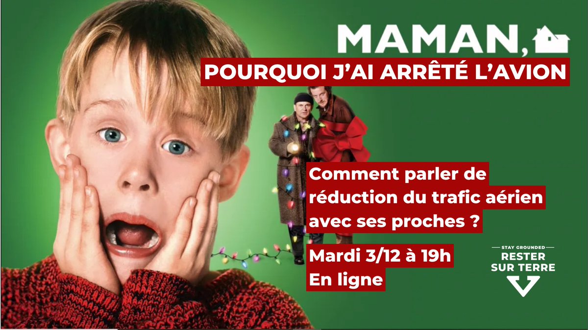 Maman pourquoi j'ai arrêté l'avion ? - Un webinaire pour mieux parler de réduction du trafic aérien avec ses proches

Que vous ayez arrêté l’avion, ou simplement décidé de le réduire un peu, vous avez envie de mieux parler de tout ça avec vos proches ? ✨
actionnetwork.org/events/webinai…