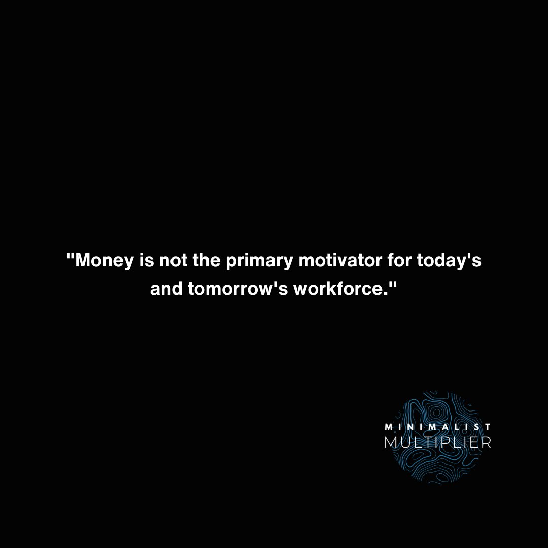 MinimalistMulti's tweet photo. Motivation works differently today than it did 50 years ago.
Well-being, freedom, and purpose are the primary motivators for Gen Z.
What are you promising your team members in exchange for their time?

Tell us in the comments below.

#Motivation #Leadership #GenZWorkforce https://t.co/2FTynTUYeu