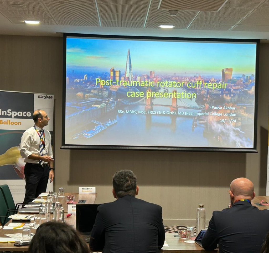 Pouya Akhbari BSC, MBBS, MSc, FRCS, MD (@orthopouya) on Twitter photo Great to be invited & present at the <a href="/Stryker_TE/">Trauma & Extremities</a> inaugural Day Of Cases and Controversies in shoulder injuries in Madrid, Spain #sportsmedicine #shoulder injuries #strykerupperextremities Great to be invited & present at the <a href="/Stryker_TE/">Trauma & Extremities</a> inaugural Day Of Cases and Controversies in shoulder injuries in Madrid, Spain #sportsmedicine #shoulder injuries #strykerupperextremities