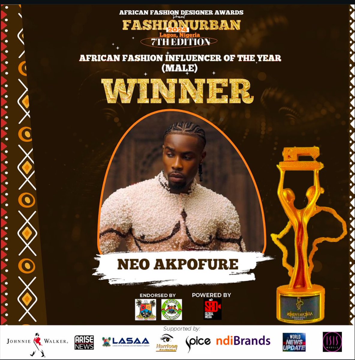Yaaas, <a href="/NeoAkpofure/">NeoEnergy 🧨</a> ! You slayed the fashion game and took home the crown! Most Fashionable Male Influencer at @afdaworld? 

Your influence extends beyond fashion, inspiring confidence and individuality. Well done!

Absolutely well-deserved! Keep shining, king!