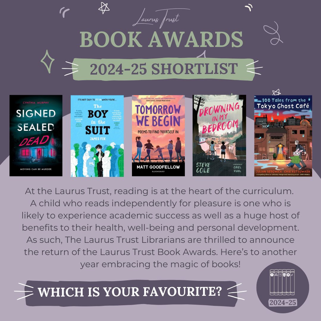 DHSLibraryLT's tweet image. 📚| Laurus Trust Book Award
 
At the @laurustrust , we aim to immerse students in a reading culture that creates &amp;amp; develops impassioned young readers.
 
This week we&apos;re thrilled to announce the return of the #LTBAs &amp;amp; reveal our fantastic shortlist!