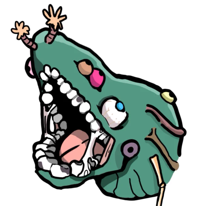 高校生の頃描いてたキモイクリーチャーをリメイクしてみました。 