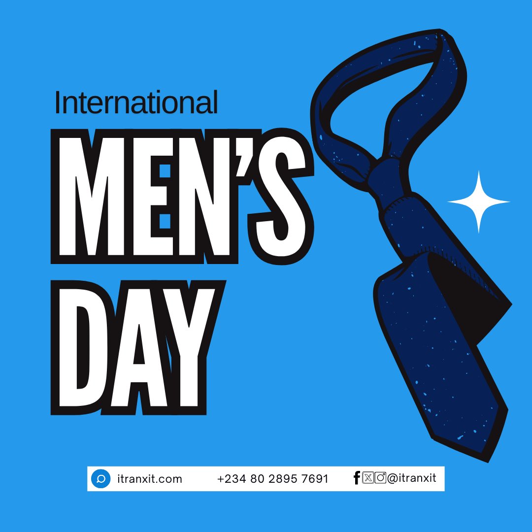 itranxit's tweet photo. Happy international Men’s day! 💙

Celebrating all the men around the world today. Your sacrifices, hardwork and commitment is highly recognised and appreciated.

Thank you for all you do! https://t.co/DMwa8SdXe9