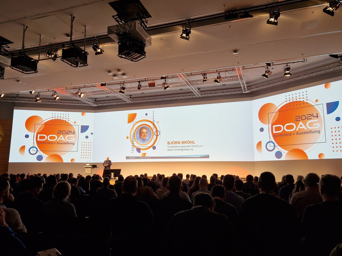 Die DOAG Konferenz &amp; Ausstellung ist wieder gestartet und lädt zu spannenden Vorträgen und Gesprächen ein. Seid dabei, um die neuesten Entwicklungen in der IT-Welt zu erleben. #DOAG2024 <a href="/DOAGeV/">DOAG e.V.</a>