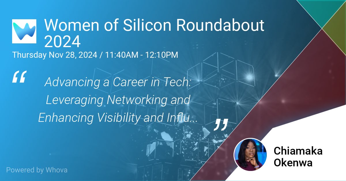 Thrilled to share some news! 🎉🎉 I'll be speaking at Women of Silicon Roundabout 2024 on Nov 27 - 28, 2024. I would love to see you there!  - via #Whova Event Platform
 tinyurl.com/2d5d8zd6 #WoSR24 #WinTechSeries