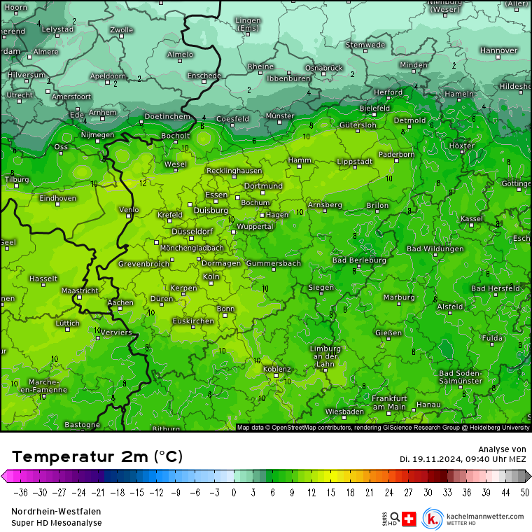 Münster liegt gerade an der Grenze zur Kaltluft. Auf einer Linie Nottuln-Everswinkel noch 10-11 Grad, Richtung Teuto nur 2-3. Endlich mal wieder spannendes Wetter.
kachelmannwetter.com/de/analyse/sup…