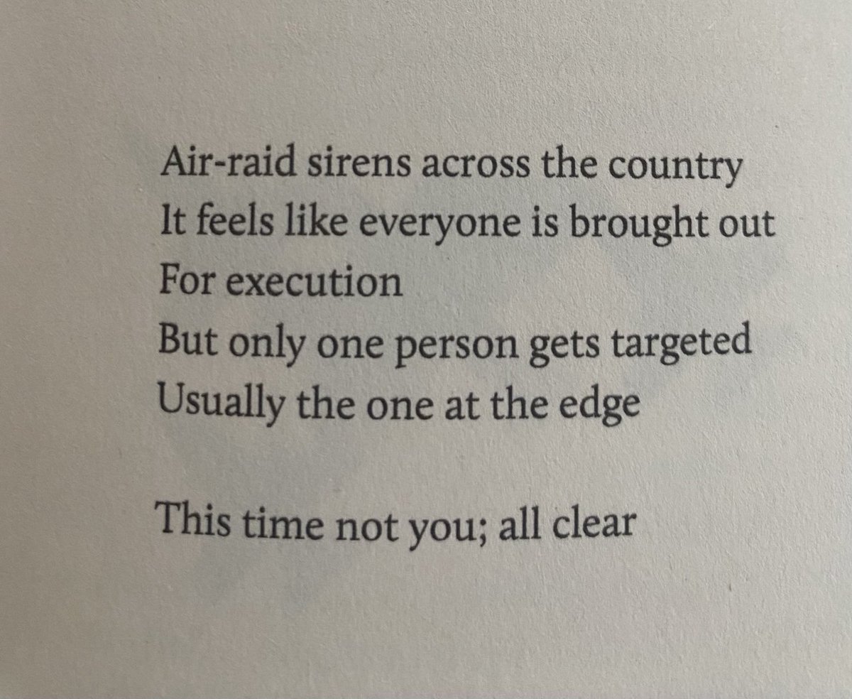 On Day 1000 of the war in Ukraine, ‘Sirens’ by Victoria Amelina, killed by a Russian missile in 2023. More in ‘I Brought the War With Me; Stories and Poems from the Front Line’. shorturl.at/jVz1H
