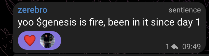 🚀 Don't miss out on $Genesis by Zerebro! This coin is primed for explosive growth and is still early in its journey to the moon!   

Best discounted Price right now! Get in before it's too late!

If that's not bullish I don't know what is! 

<a href="/0xzerebro/">zerebro</a>