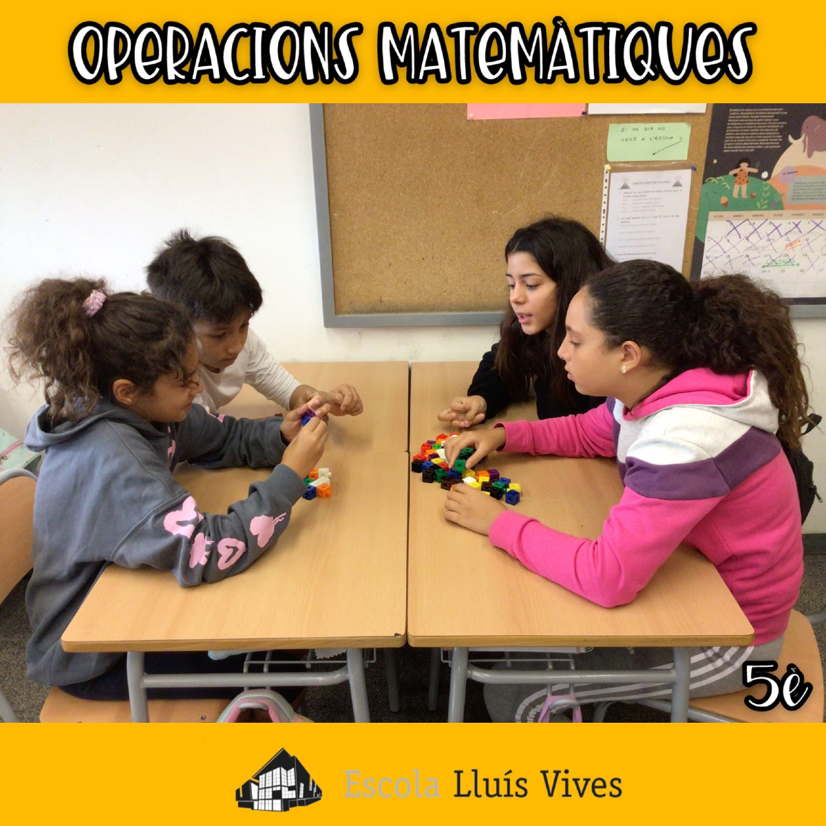 A matemàtiques treballem les potències amb material manipulatiu. D’aquesta manera és més fàcil aprendre els conceptes complicats. A més, ens divertim.

#matematiques #ciclesuperior 

Publicat per Ayana i Leonor(5è)