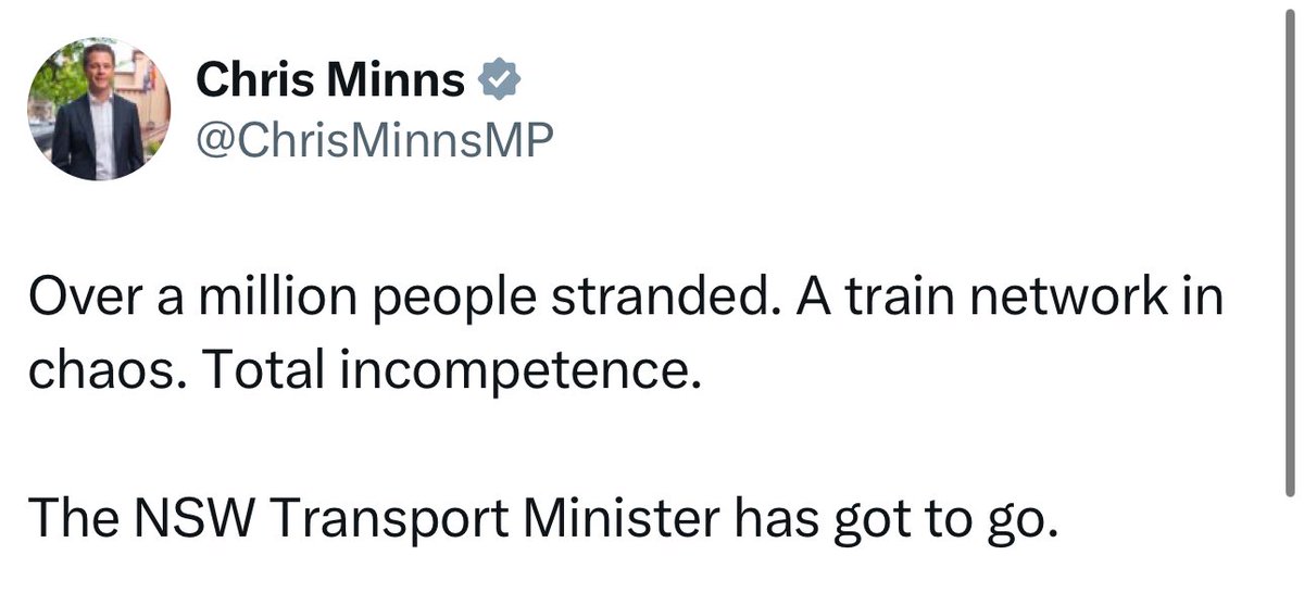 Will the Chris Minns of 2024 live up to the standards of Chris Minns in 2022? 

Screenshot plus link in case he tries to delete it from gross embarrassment. #NSWPol