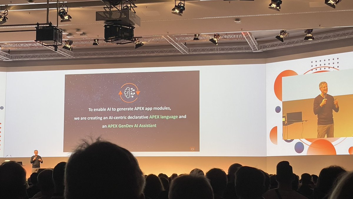 Niels de Bruijn 🌍 (@nielsdb) on Twitter photo APEX lang is in the works and it will be mind blowing! <a href="/jrloaizam/">Juan Loaiza</a> #orclapex #doag2024 APEX lang is in the works and it will be mind blowing! <a href="/jrloaizam/">Juan Loaiza</a> #orclapex #doag2024