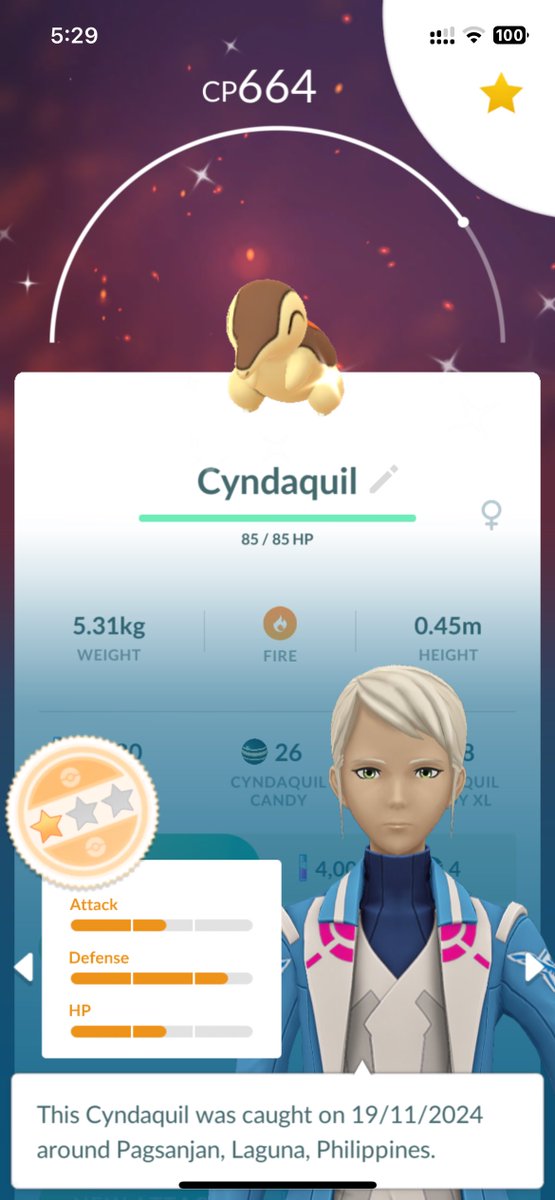 eunjicart's tweet photo. My very first Tapu Koko is a shiny ✨ Thank you for the invite raid! 
A shiny Cyndaquil also appeared after the raid 🤩
#PokemonGo #PokemonGoRaids https://t.co/x45ReRIzf0