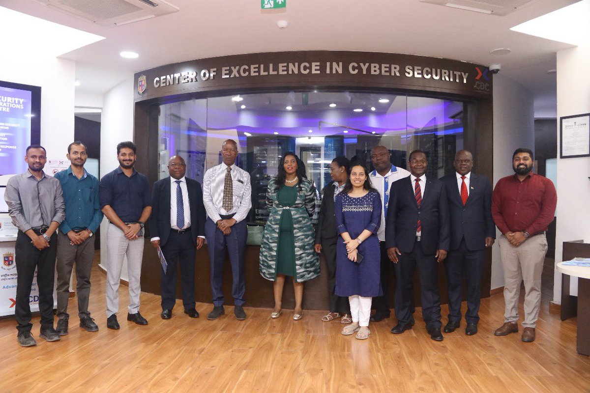 coecsnfsu's tweet photo. A high-level delegation from Zimbabwe, headed by the Deputy Chief Secretary from the Office of the President and Cabinet, visited CoE-CS, NFSU from 14-15 November 24. The important guests were briefed about the CoE-CS IT/OT infrastructure. Gimps of the visit are here. https://t.co/GOzh4lqZvC