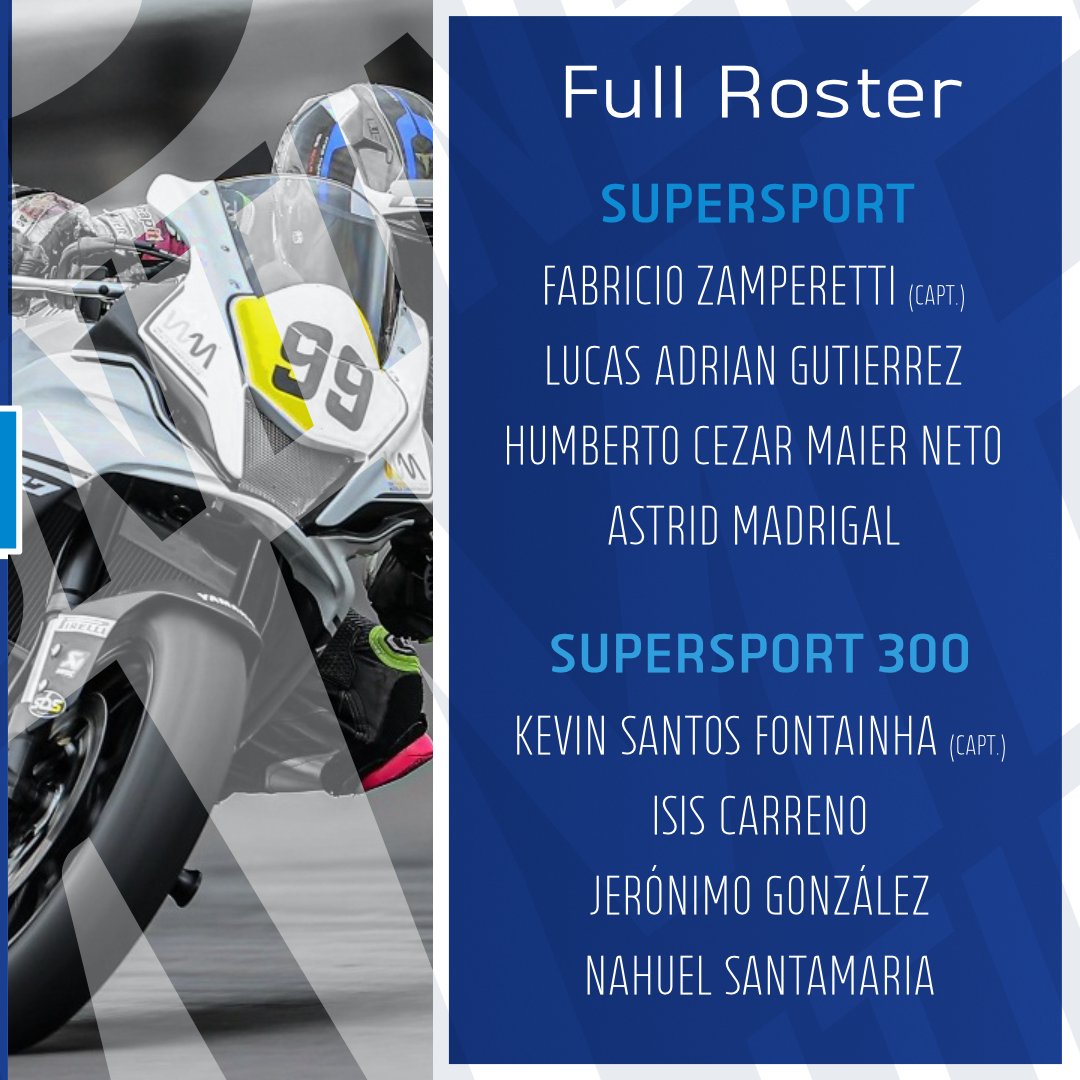 FIM_live's tweet image. @FIM_Lat ➡️ #FIMIntercontinentalGames roster! 💪

🔗 Discover more: fim-moto.com/en/news/news-d…

🗓 29.11 – 1.12
📍@circuitodejerez

@ciudadjerez @yamaharacingcom
@DunlopMoto #BetaTools
#PantaRacingFuel @AirohHelmet
@SPIDI_on_track #XPDBoots

#IGC  #FIMICG
#Motorcycle 
 #FIMUnions