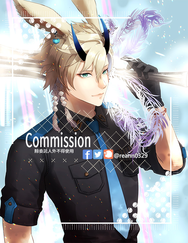 reann0329's tweet photo. ＃FF14　有圖就發（ㄍ
最近的委託之一－乾爹的兔男，感謝委託！！😚 https://t.co/KdSG7J8oI4
