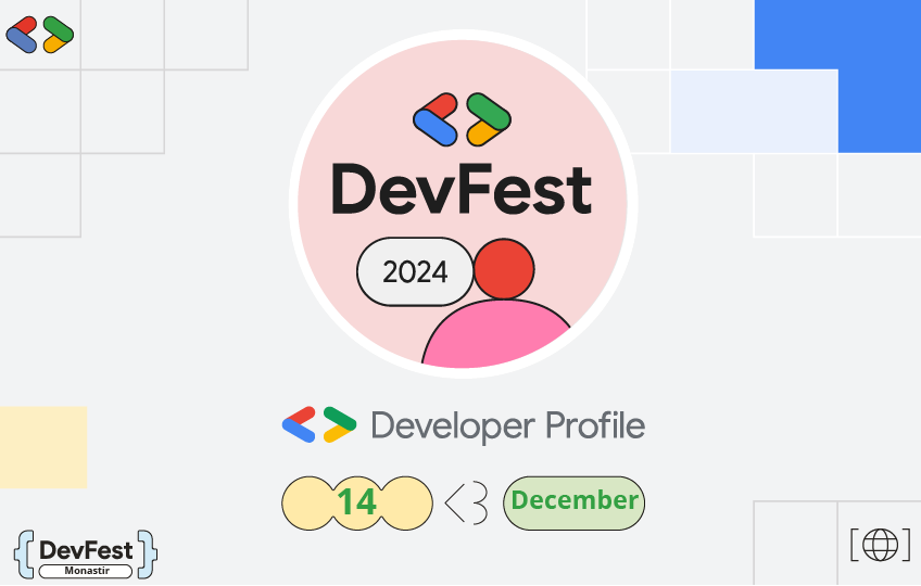 GDGMonastir's tweet photo. 🎉 Unlock Your Badge at DevFest Monastir 2024! 🎉
Earn an exclusive DevFest 2024 badge 🏅 simply by attending!
👉 Secure your spot now: https://t.co/oiGigj7mxb
#DevFest2024 #DevFestMonastir https://t.co/DNVgcWWc7T