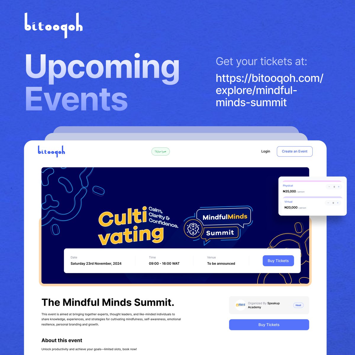 trybitooqoh's tweet photo. Very Mindful, Very Demure...😊

Grab your tickets for the MindfulMinds summit hosted by Speak Up Academy this weekend at https://t.co/pmUgcaBLd4 

See ya! #TryBitooqoh today! 🤗 https://t.co/fWFnDWslxz