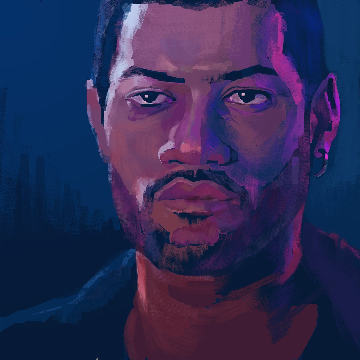 MakikoNanke's tweet image. Violet Light 
26/30
#practicepracticepractice #paintingpractice #headstudy #warmupsketch #warmuppainting #bizdev #conceptart #art #illustration #bouncelight #artificiallight #laurencefishburne #male #makikonankeart
