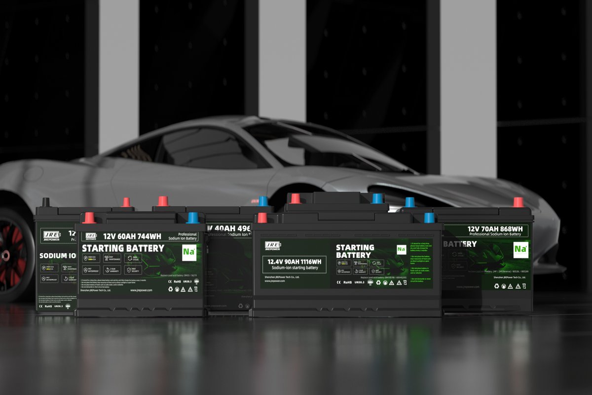 Jasper_JREPower's tweet photo. JREPower sodium-ion auto car starting batteries!💚
-CCA is twice as much as lithium car starting batteries.
-Extreme low temperature performance. Minus 30 degrees is perfect to start the car.
-Long design life. Cycle life 3000+
#sodium #jrepower #carstartingbattery #autobatterie https://t.co/5hiwKFek4P