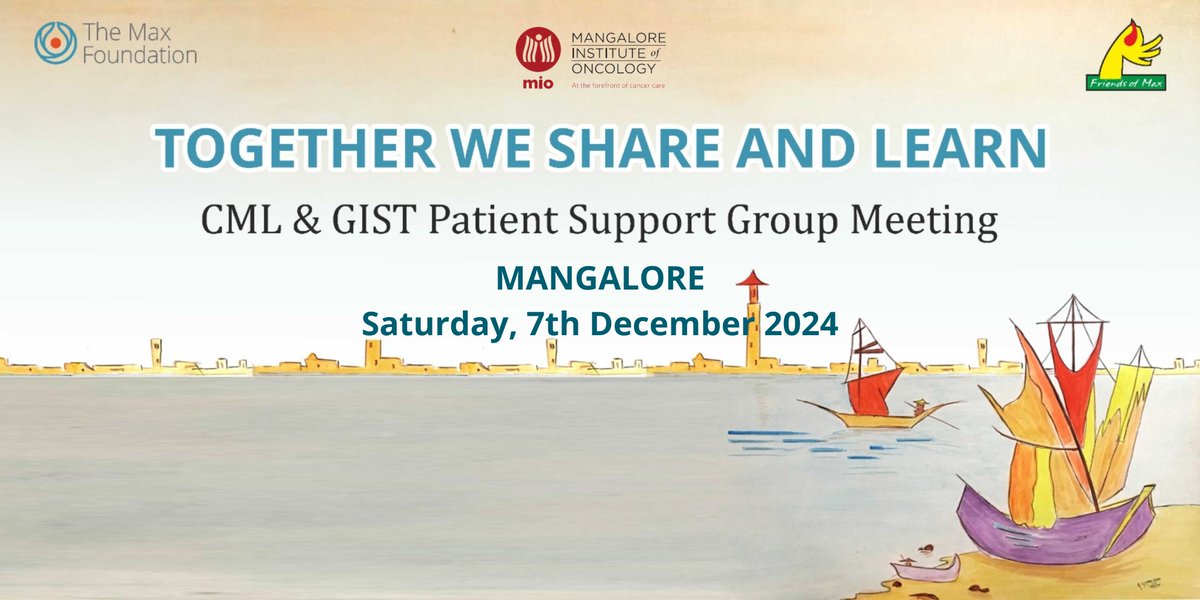Friends_Of_Max's tweet photo. 🎉Meeting Announcement
@themaxfndn and @Friends_Of_Max  in association with Mangalore Institute of Oncology , Mangalore are organising a Support Group Meeting for CML and GIST patients and their caregivers on 7 December 2024 in Mangalore. https://t.co/xr0zNRm6iK