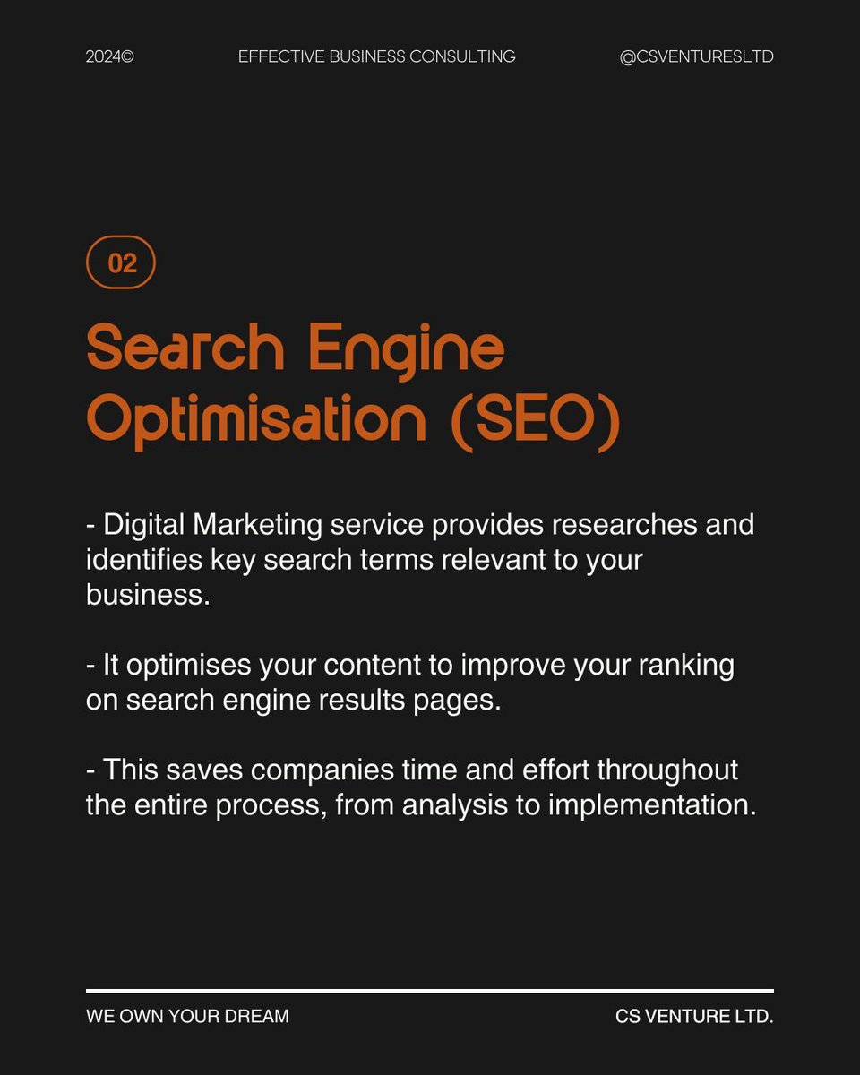 csventuresltd's tweet photo. 🚀 SEO is the engine. Growth is the destination.

🔍 At @csventuresltd, we help businesses dominate search results, drive traffic, and boost engagement. Let's take your brand to the top!

#SEO #CSVentures #DigitalMarketing #SearchOptimization #GrowWithSEO https://t.co/2tYGKAY19q