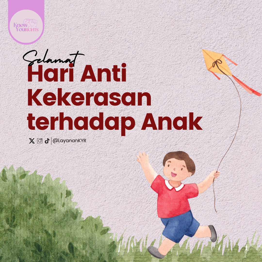 LayananKYR's tweet image. Selamat Hari Anti Kekerasan terhadap Anak ✨

Adukan kasus kekerasan terhadap populasi kunci dan orang dengan HIV ke Layanan Aduan KnowYourRights 😇

#KnowYourRighst #anak #kekerasan #HIV #OPSI