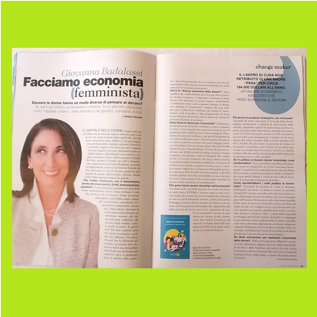 Ladynomics (@ladynomics) on Twitter photo Parlare di #economiafemminista proprio ora? Assolutamente sì! 💪 Per misurare la forza delle donne, rivalutare il lavoro di cura e immaginare un'economia più giusta 🌍Leggi la nostra intervista su <a href="/DonnaModerna/">Donna Moderna</a> 📚 #Empowerment #ParitàDiGenere 👇
donnamoderna.com/changemaker/gi… Parlare di #economiafemminista proprio ora? Assolutamente sì! 💪 Per misurare la forza delle donne, rivalutare il lavoro di cura e immaginare un'economia più giusta 🌍Leggi la nostra intervista su <a href="/DonnaModerna/">Donna Moderna</a> 📚 #Empowerment #ParitàDiGenere 👇
donnamoderna.com/changemaker/gi…