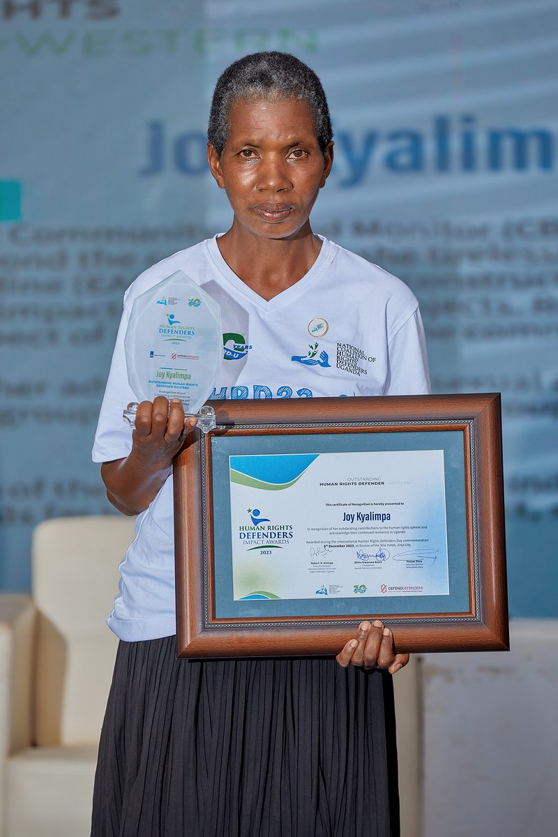 NCHRD_UG's tweet photo. 🙌Meet our western region grassroot #HRD of the year 2023, Ms. Joy Kyalimpa from Buhimba sub county in Kikuube district. We are going to do it again this year. Do not miss this year's HRD Impact Awards as we commemorate the International #HRD Day 2024.
#TogetherWeDefend https://t.co/aPqSNsuawy