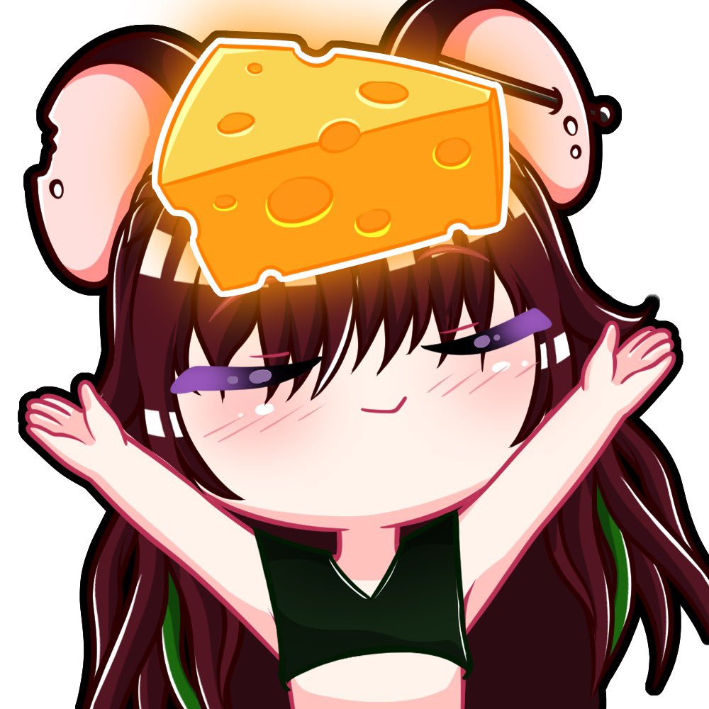 RattiKinzz's tweet photo. Allow me to bestow upon you my beloved cheese 🧀 May it bring you closer to stink and your mischief managed. 🐀
#RatVtuber #VtuberEN #VtuberUprisings https://t.co/5p79VtP16R