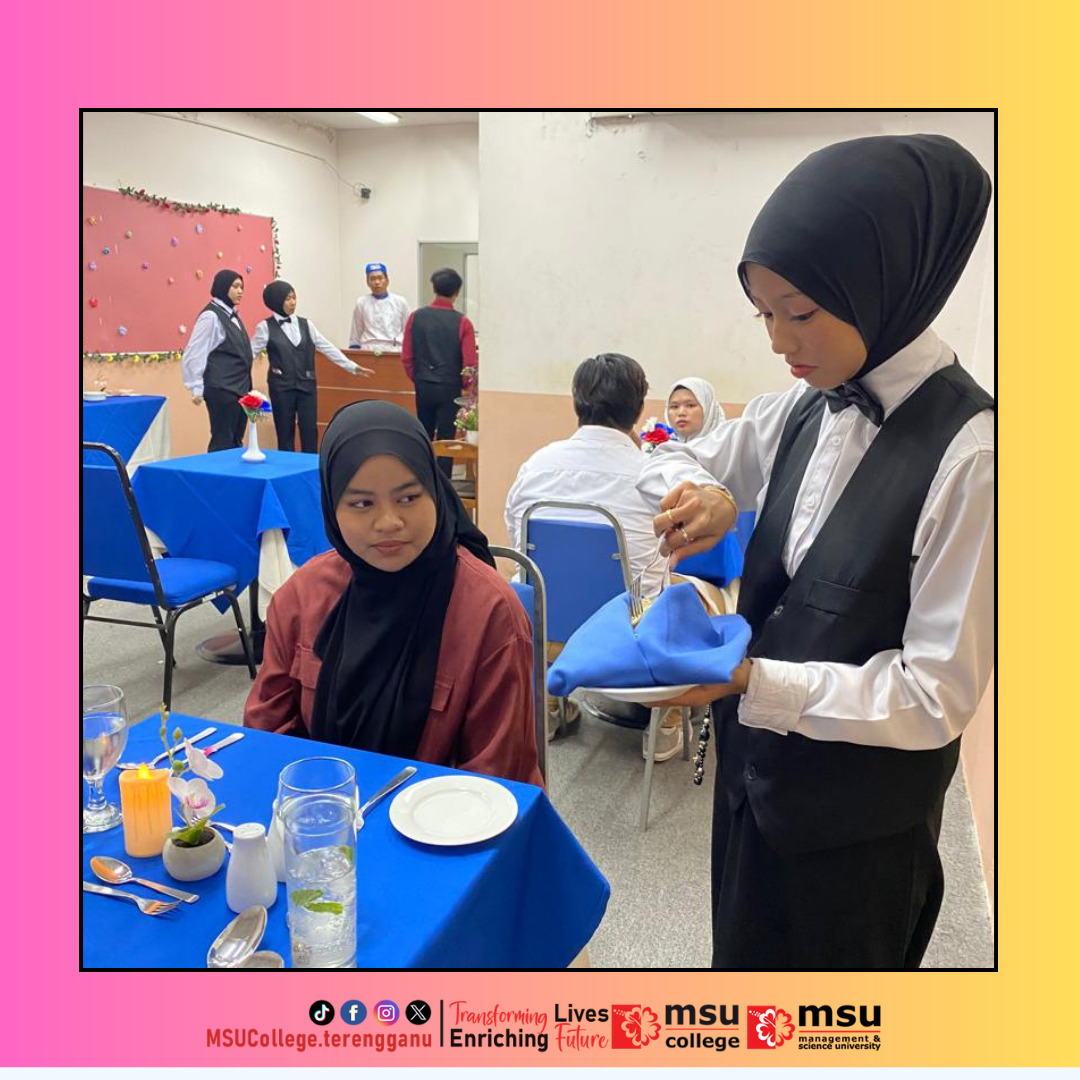 MSUcollege_trg's tweet photo. Students successfully perform American-style services for their restaurant operation class project.

#transforminglive
#enrichingfuture
#hospitality
#culinary
#msurians https://t.co/TBCmCh9U3Y