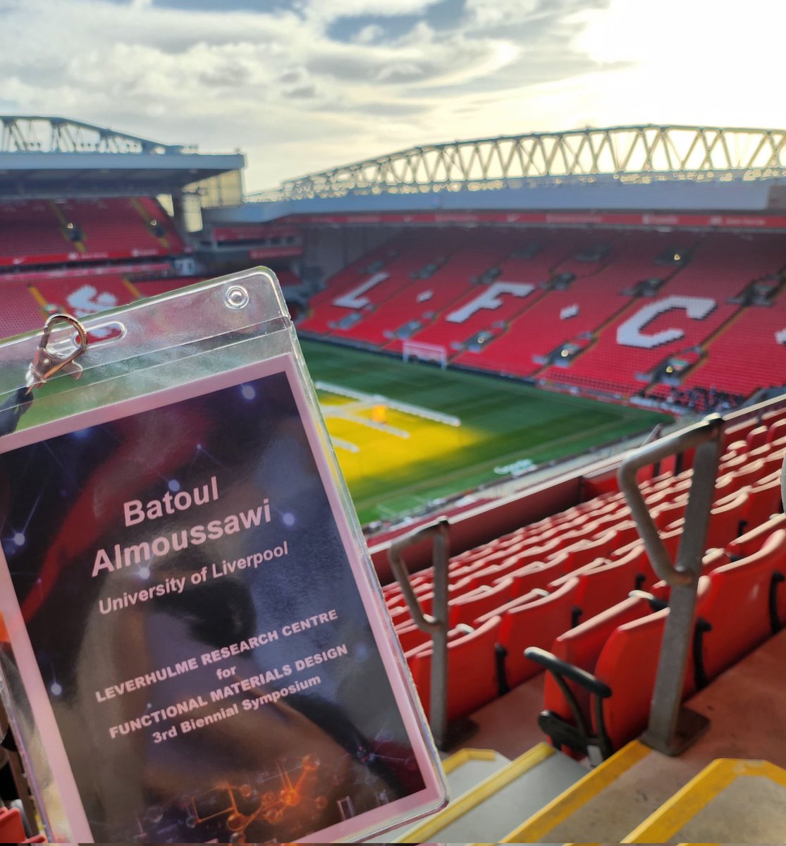 Last week , I presented my research in poster at the home of LFC, where goals come alive.